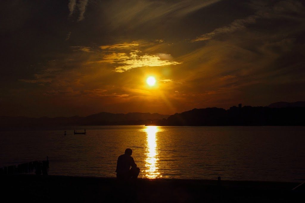 宍道湖的日落